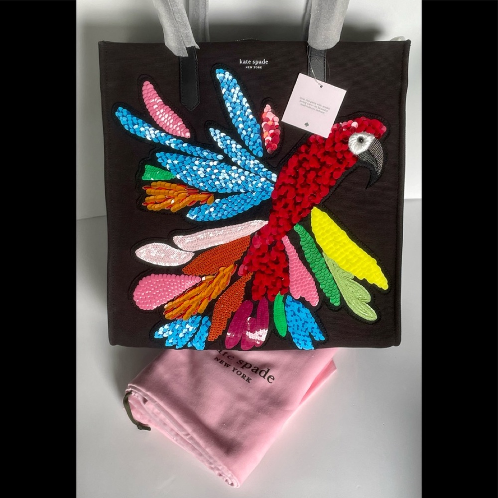 NWT!! KATE SPADE ON PURPOSE PARROT KITT TOTE - Picture 2 of 14